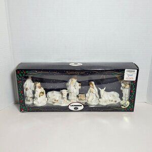 Euromarchi 8 Piece Holy Nativity Set 5" Christmas Figures made in Italy NEW